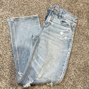 American eagle super high rise ankle straight jeans